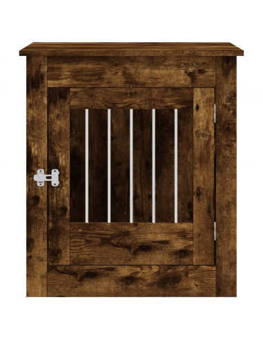 Gabbia Cani da Arredamento Rovere Fumo 64,5x80x71cm Multistrato