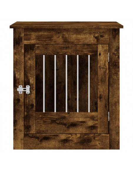 Gabbia Cani da Arredamento Rovere Fumo 64,5x80x71cm Multistrato