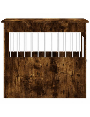 Gabbia Cani da Arredamento Rovere Fumo 64,5x80x71cm Multistrato