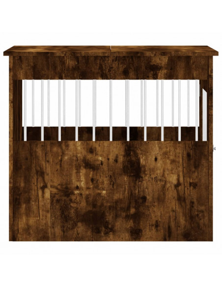 Gabbia Cani da Arredamento Rovere Fumo 64,5x80x71cm Multistrato