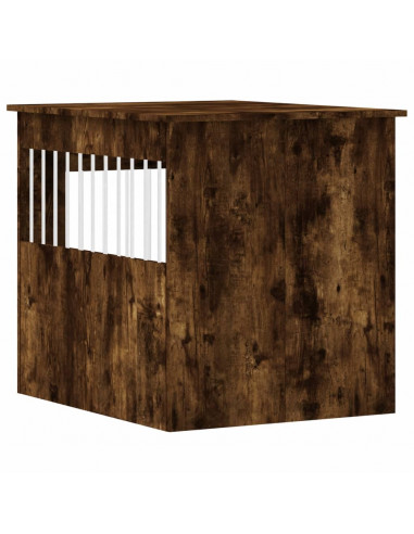Gabbia Cani da Arredamento Rovere Fumo 64,5x80x71cm Multistrato