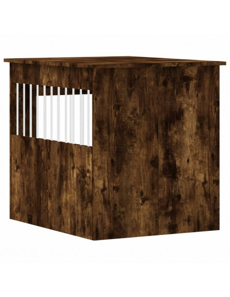 Gabbia Cani da Arredamento Rovere Fumo 64,5x80x71cm Multistrato