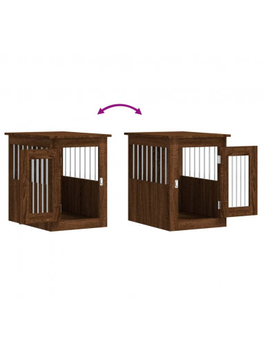 Gabbia Cani Arredamento Rovere Marrone 45x62x59cm Multistrato