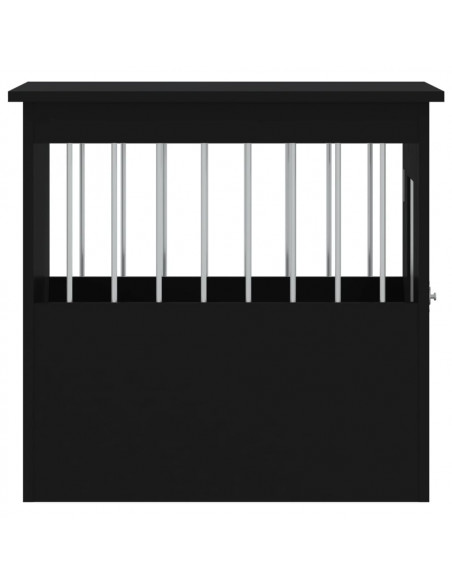 Gabbia Cani da Arredamento Nera 45x62x59cm Legno Multistrato