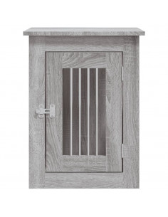 Gabbia Cani da Arredamento Grigio Sonoma 45x62x59cm Multistrato 2