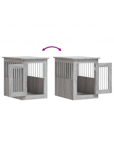 Gabbia Cani da Arredamento Grigio Sonoma 45x62x59cm Multistrato