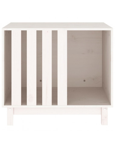 Casetta per Cani bianco 70x50x62 cm in Legno Massello di Pino