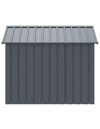 Casetta Cani con Tetto Antracite 117x153x123 cm Acciaio Zincato