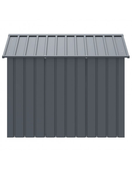 Casetta Cani con Tetto Antracite 117x153x123 cm Acciaio Zincato