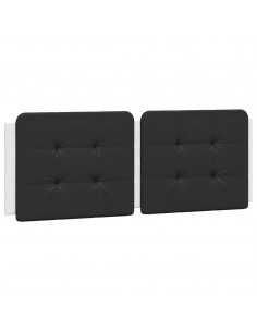 Cuscino Testiera Nero e Bianco 140 cm in Similpelle 2