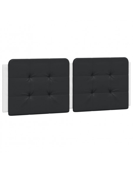 Cuscino Testiera Nero e Bianco 140 cm in Similpelle