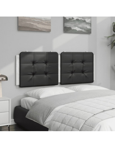 Cuscino Testiera Nero e Bianco 140 cm in Similpelle