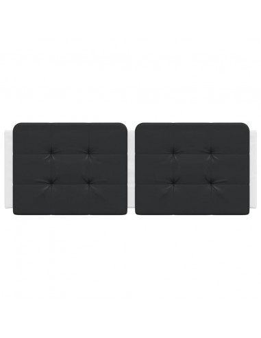 Cuscino Testiera Nero e Bianco 140 cm in Similpelle