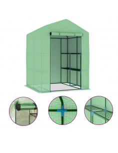 Serra con Ripiani in Acciaio 143x143x195 cm 2