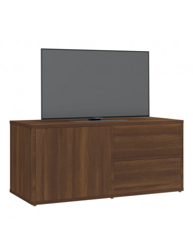 Mobile Porta TV Rovere Marrone 80x34x36 cm in Legno Multistrato