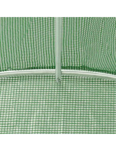 Serra con Telaio in Acciaio Verde 30 m² 6x5x2,3 m