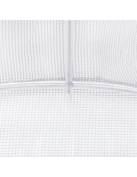 Serra con Telaio in Acciaio Bianco 16 m² 4x4x2 m