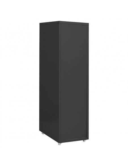 Schedario Mobile Antracite 28x41x109 cm in Metallo