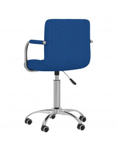 Sedia da Ufficio Girevole Blu in Tessuto