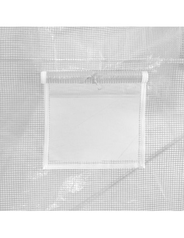 Serra con Telaio in Acciaio Bianco 24 m² 6x4x2 m