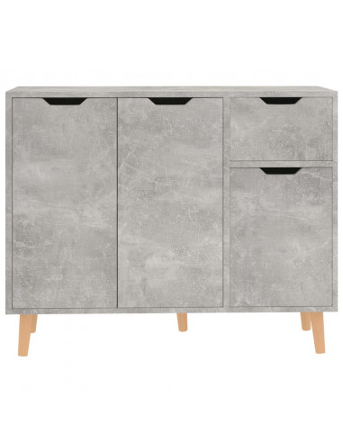 Credenza Grigio Cemento 90x30x72 cm in Legno Multistrato