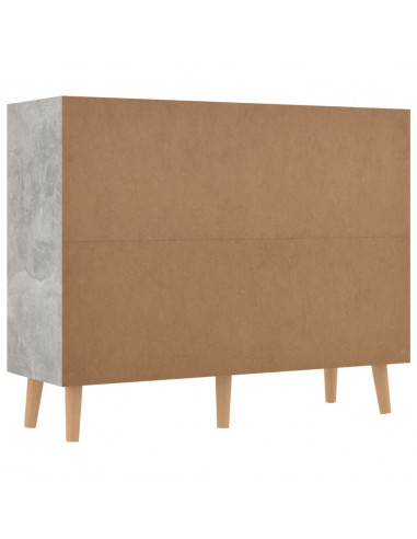 Credenza Grigio Cemento 90x30x72 cm in Legno Multistrato