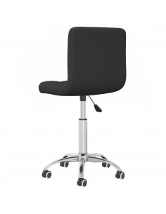 Sedia Girevole da Ufficio Nera in Tessuto