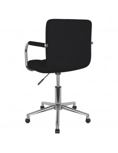 Sedia Girevole da Ufficio Nera in Tessuto