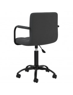 Sedia Girevole da Ufficio Nera in Velluto