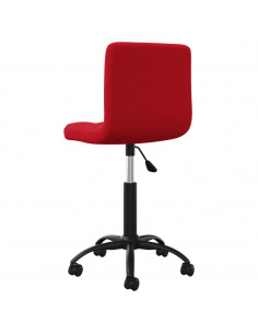 Sedia Girevole da Ufficio Rosso Vino in Velluto