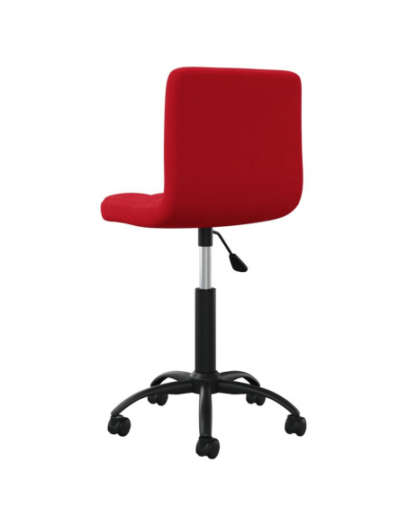 Sedia Girevole da Ufficio Rosso Vino in Velluto