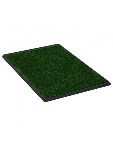 Toilette Animali con Vassoio e Prato Finto Verde 76x51x3cm WC