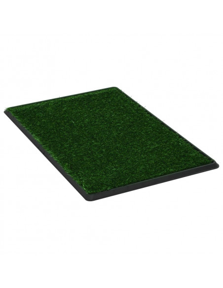 Toilette Animali 2pz Vassoio e Prato Finto Verde 76x51x3cm WC