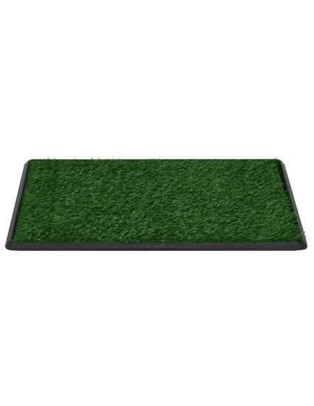 Toilette Animali 2pz Vassoio e Prato Finto Verde 76x51x3cm WC