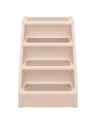 Scala Pieghevole per Cani Crema 62x40x49,5 cm