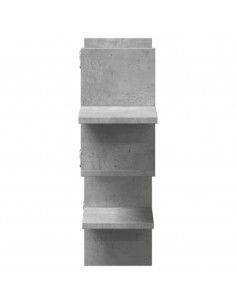 Scaffale a Muro Grigio Cemento 124,5x18x60,5 cm in Truciolato