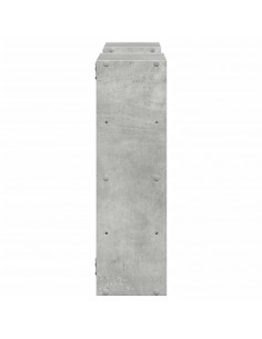 Scaffale a Muro Grigio Cemento 96x18x60 cm in Truciolato