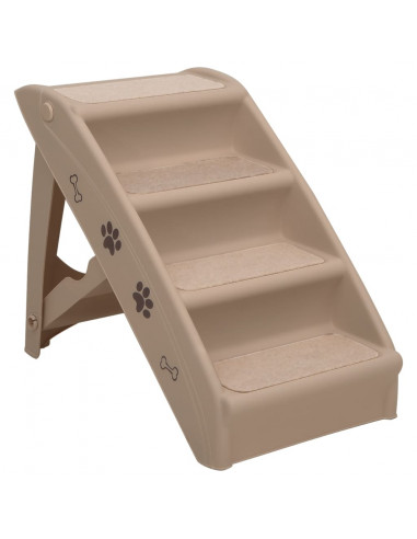 Scala Pieghevole per Cani Marrone 62x40x49,5 cm
