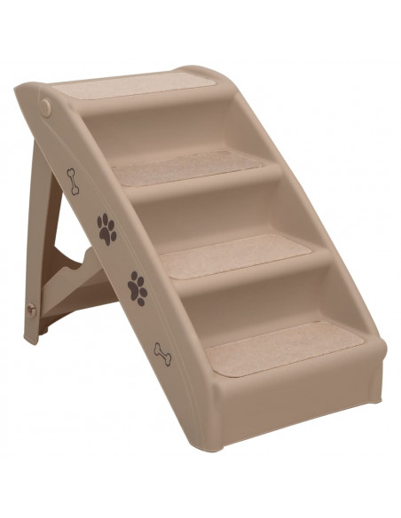 Scala Pieghevole per Cani Marrone 62x40x49,5 cm