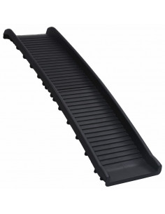Rampa per Cani Pieghevole Nera 155,5x40x15,5 cm 2