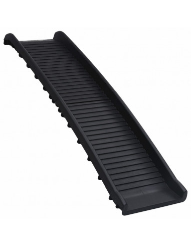 Rampa per Cani Pieghevole Nera 155,5x40x15,5 cm