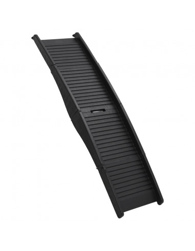 Rampa per Cani Pieghevole Nera 153x40x12,5 cm in Plastica