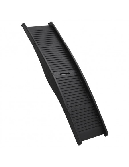Rampa per Cani Pieghevole Nera 153x40x12,5 cm in Plastica