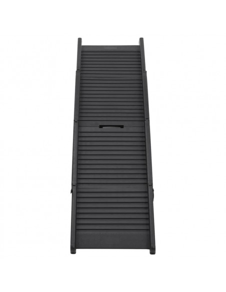 Rampa per Cani Pieghevole Nera 153x40x12,5 cm in Plastica