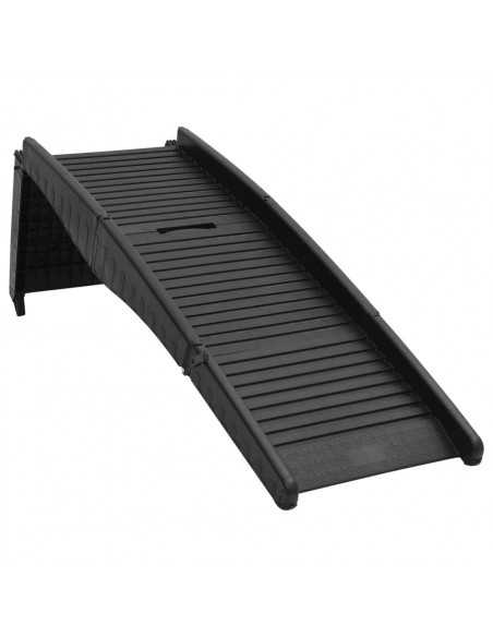 Rampa per Cani Pieghevole Nera 153x40x12,5 cm in Plastica