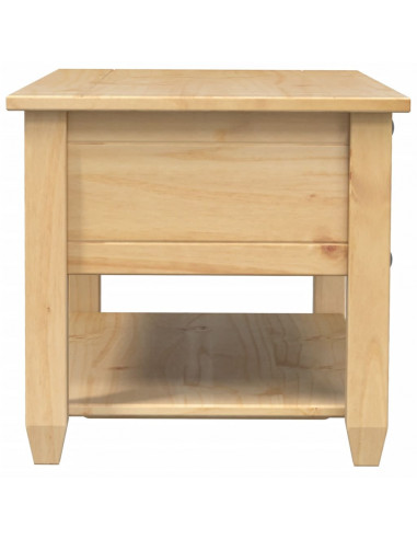 Tavolino con Cassetti Corona 100x48x45cm Legno Massello di Pino