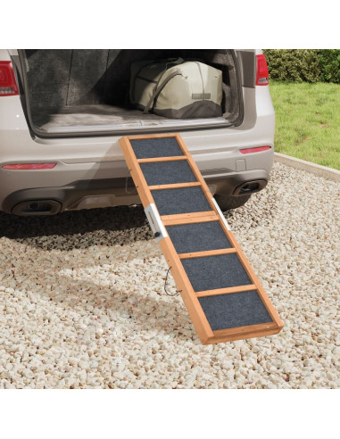 Rampa per Cani Verde 120x30 cm in Legno Massello di Abete