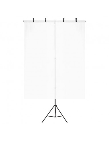 Supporto per Sfondo a T Nero 151x60x(70-200) cm