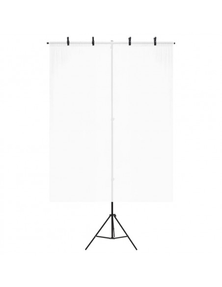 Supporto per Sfondo a T Nero 151x60x(70-200) cm