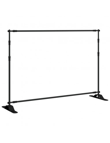 Supporti per Fondali 2 pz Neri 305x243 cm in Acciaio
